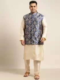 Men Printed Kurta with Churidar