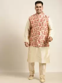 Men Printed Kurta with Churidar