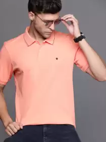 Men Solid Polo Collar T-shirt