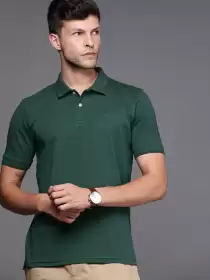 Solid Polo Cotton T-shirt