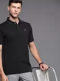 Solid Polo Cotton T-shirt