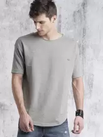 Longline T-shirt with Raw Edge