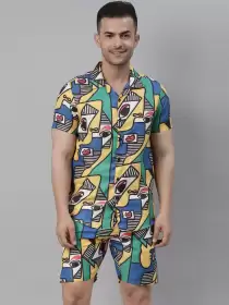 Men Printed Night Suit