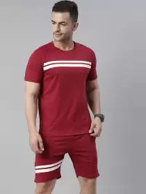 Men Striped Night Suit