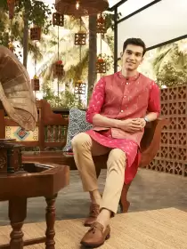 Men Floral Printed Kurta