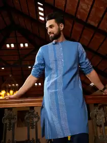 Men Bandhani Printed Kurta
