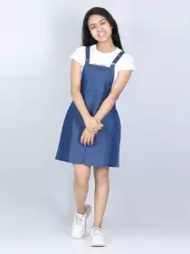 Denim Pinafore Dress