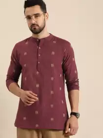 Men Embroidered Short Kurta