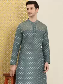 Men Printed Jashn Kurta