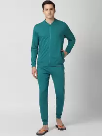 Men Solid Night suit
