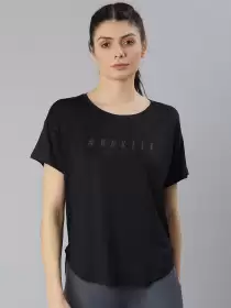 Women Typography Printed Dri-FIT T-shirt