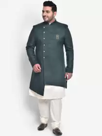 Men Solid Sherwani Set