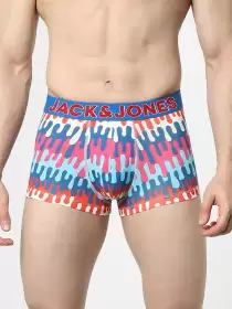 Men Color-Blocked Cotton Trunk