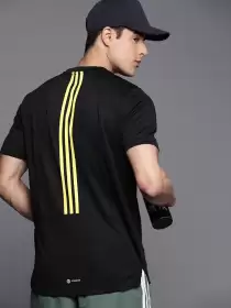 Men Striped Training T-shirt