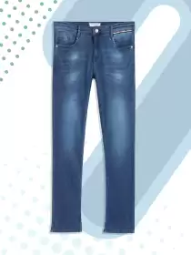 Boys Skinny Fit Mid-Rise Jeans