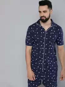Men Printed Night Suit