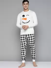 Men Printed Pyjama Set