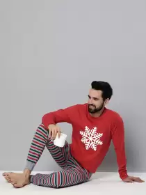 Men Printed Night suit