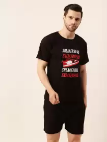 Men Printed Pure Cotton Night suit