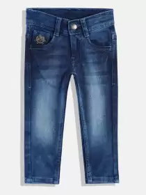 Boys Skinny Fit Mid-Rise Jeans
