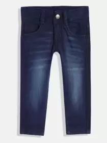 Boys Skinny Fit Mid-Rise Jeans