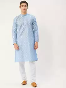 Men Printed Kurta with Pyjamas