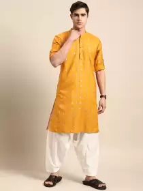 Men Cotton Kurta & Dhoti Pants