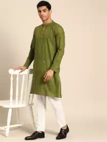 Men Printed Cotton Kurta Set