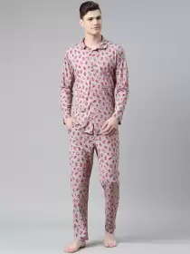 Men Printed Night suit