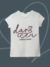 Girls Brand Logo Printed T-shirt