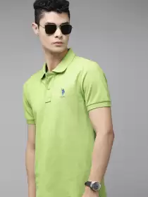 Men Polo Collar Slim Fit T-shirt