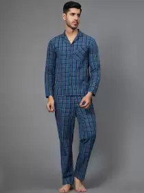Men Checked Night suit