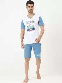 Men Printed Night suit