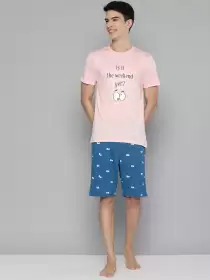 Men Eyes Printed Lounge Wear