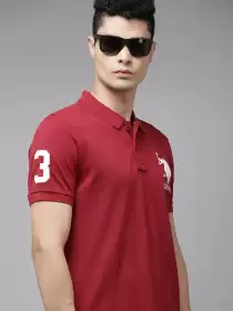 Men Polo Collar Slim Fit T-shirt
