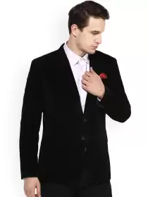 Men Solid Single-Breasted Casual Blazers