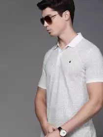 Men Printed Polo Collar T-shirt