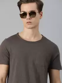 Men Solid Cotton T-shirt