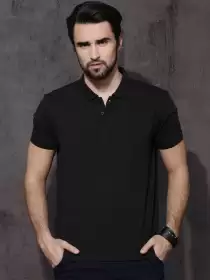 Polo Collar Cotton Pure Cotton T-shirt