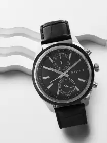 Men Leather Analogue Watch