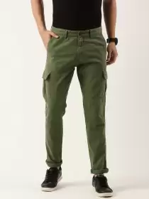 Men Cotton Slim Fit Cargos