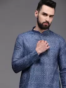 Men Geometric Printed Kurta