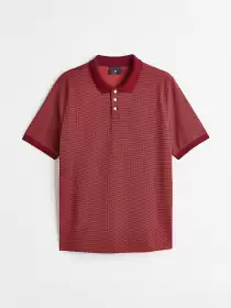 Men Slim Fit Piqu Polo Shirt