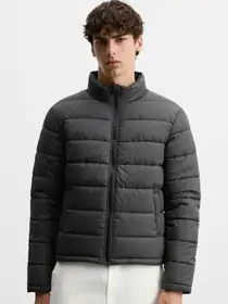 Stylish HIGHLANDER Black Solid Padded Jacket – 77% Off