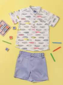 Printed Shirt with Shorts