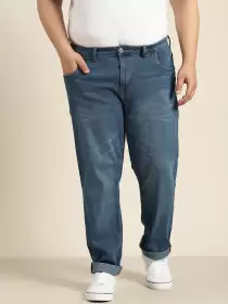 Men Plus Size Slim Fit Jeans