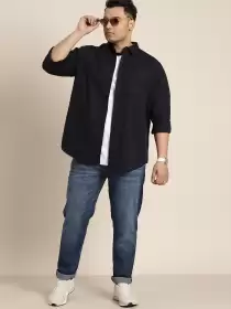 Men Plus Size Tapered Jeans