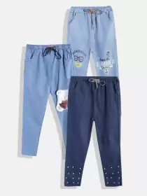 Girls Pack of 3 Slim Fit Jeans - image 2
