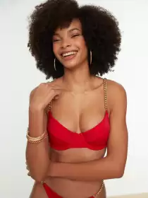 Women Solid Swim Bikini Bra