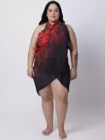 Women Plus Size Printed Sarong